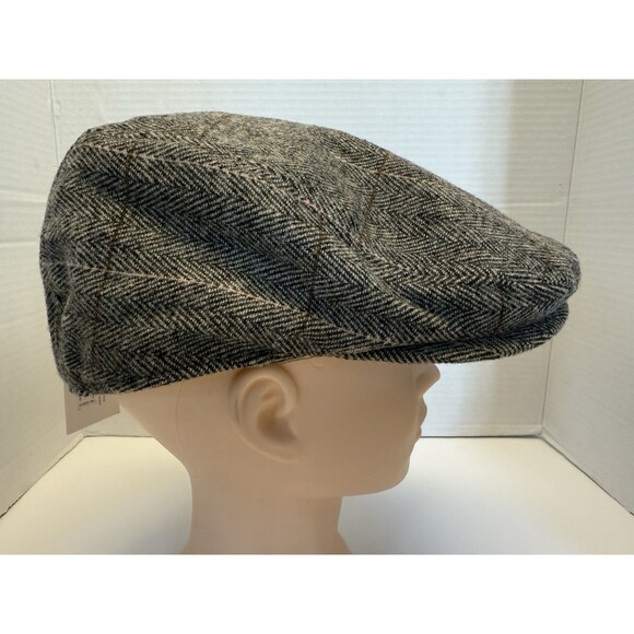 Men's/Women’s Dockers Plaid Herringbone TweedFlat Wool Blend Ivy Cap Sz S/M New - Picture 2 of 7
